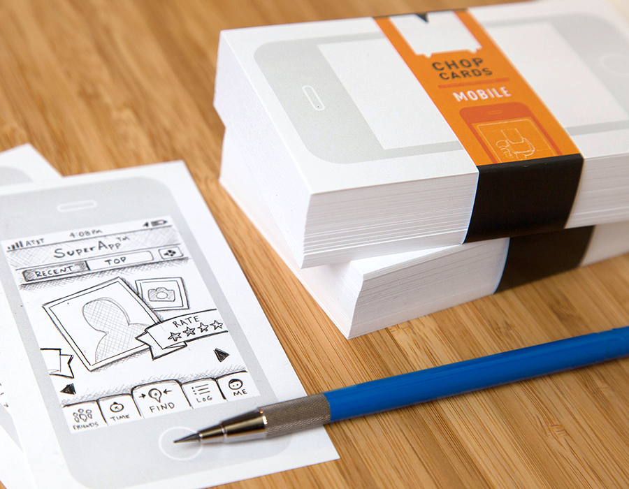 Chop Cards Mobile - For UX Sketching